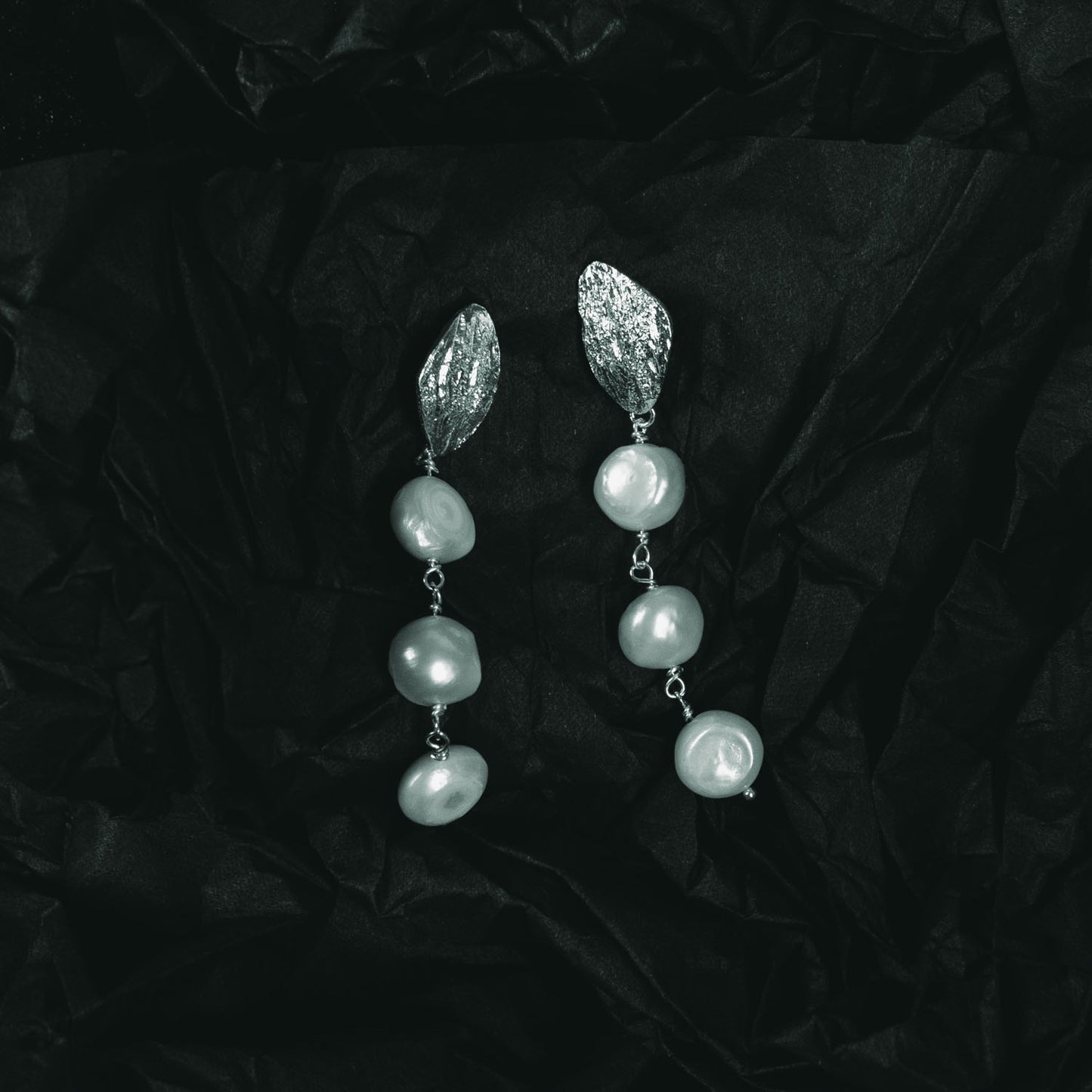 Pendientes Mini Triple Perla