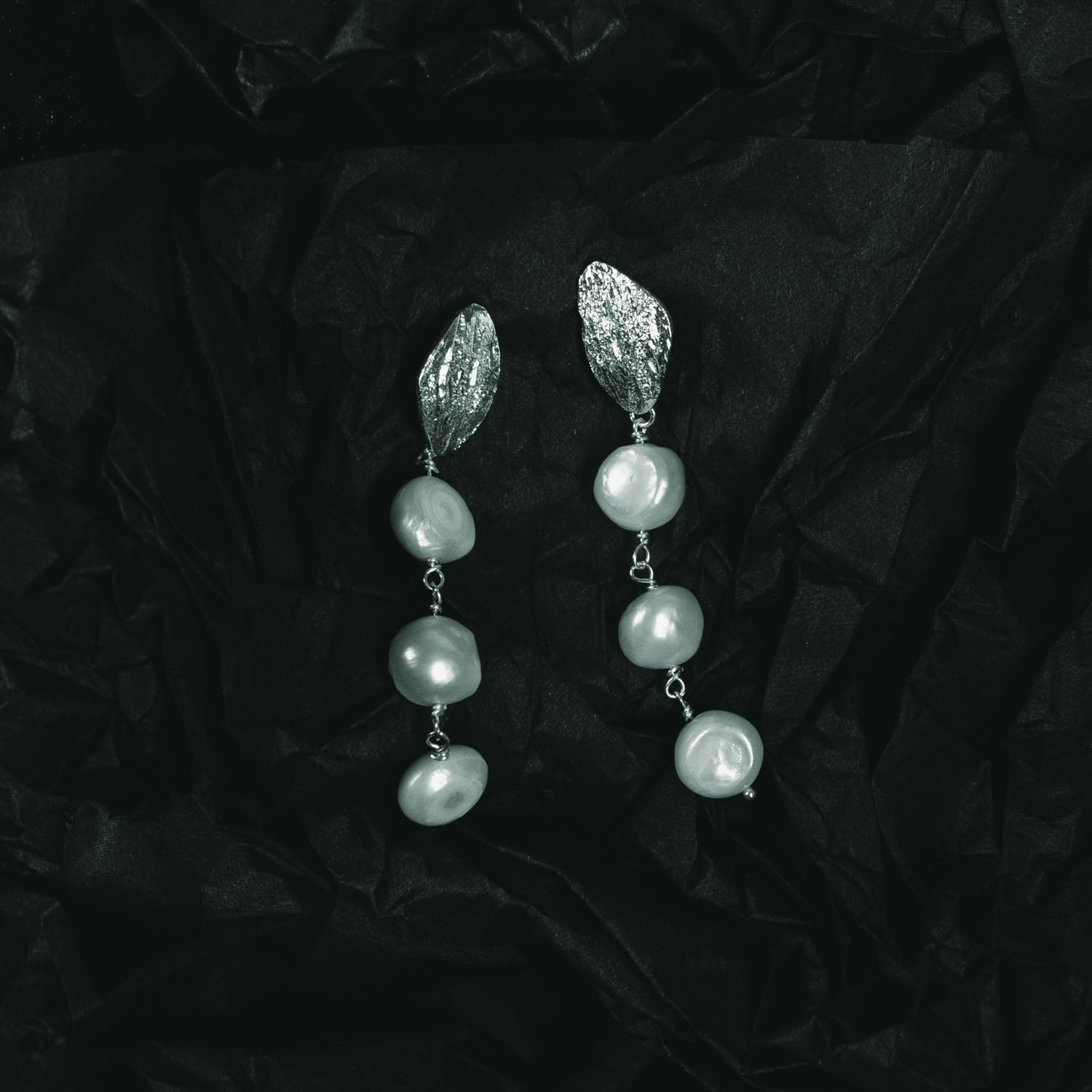 Pendientes Mini Triple Perla