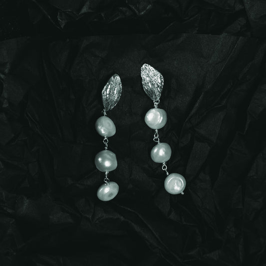 Pendientes Mini Triple Perla