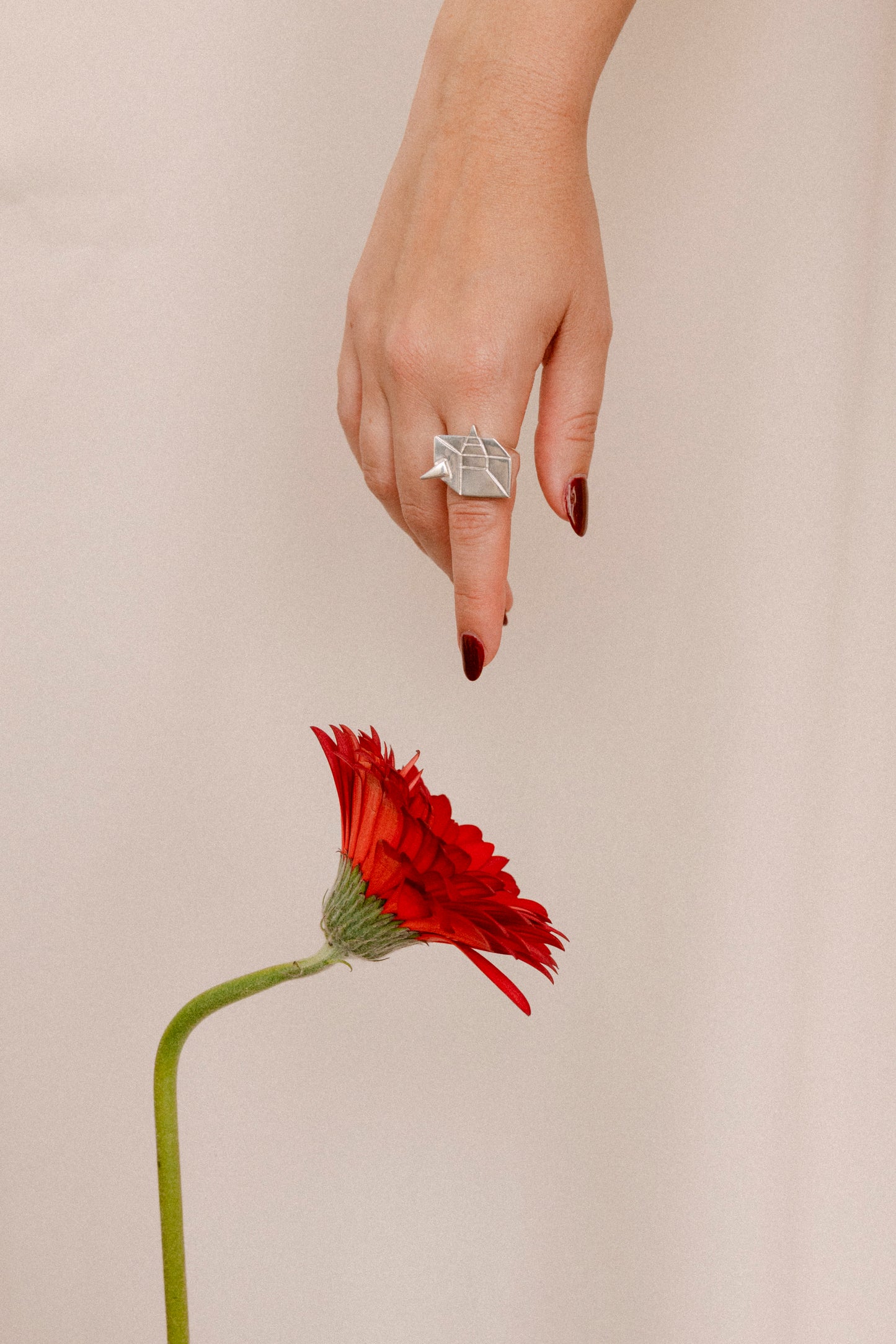 Anillo Onírica Cabeza Cuadrada